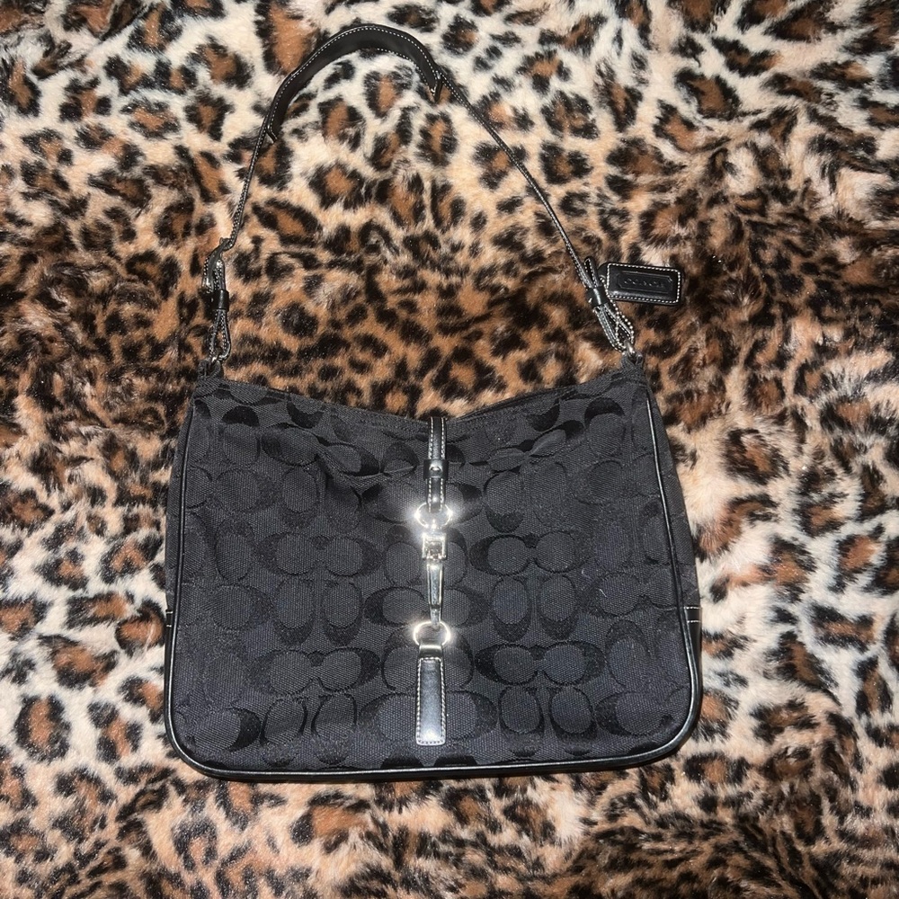 Coach Black Signature Shoulder Bag